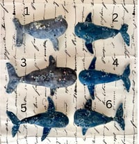 Image 2 of Spun cotton whale ornament