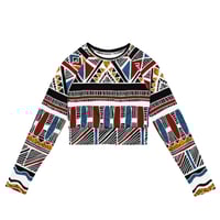Image 2 of Recycled long-sleeve crop top