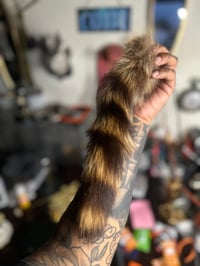 Image 1 of raccoon tail keychains