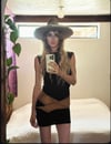 early 70s massive leather crossover hip belt 