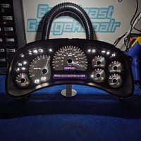 Image 1 of 03-07c GM WHITE-OUT PACKAGE W/ WHITE DAYTONA FACE CUSTOM CORE EXCHANGE CLUSTER (SWAP & GO)