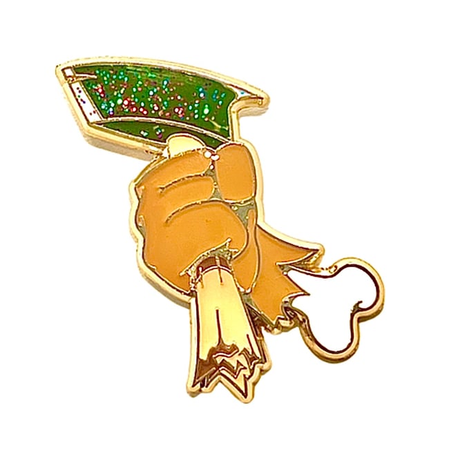 Bad To The Bone Gold Series Pin - Olive Gold