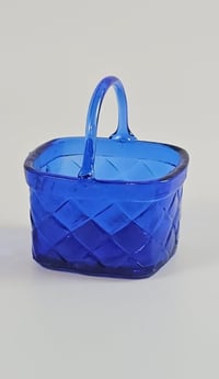 Image 1 of Minature Cobalt Basket 2.25"