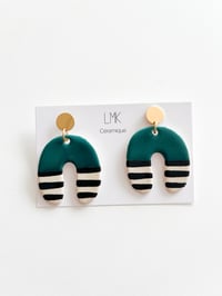 Paire de boucles d'oreilles céramique TOTEM GROS U canard 