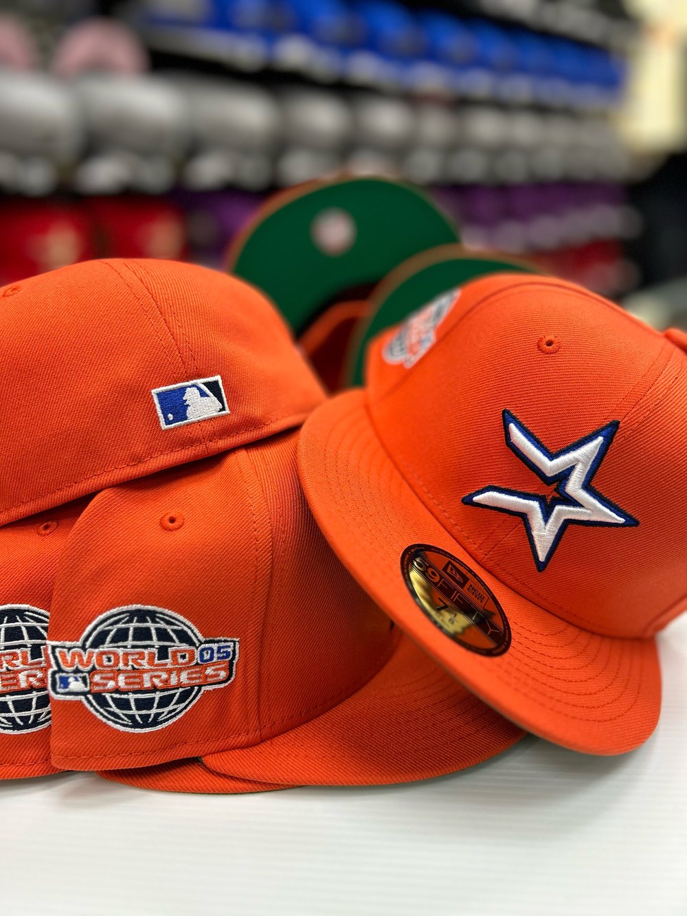 New Era 59Fifty Orange - Royal / Kelly Green UV