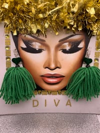 Image 3 of Heart Yarn Earrings 