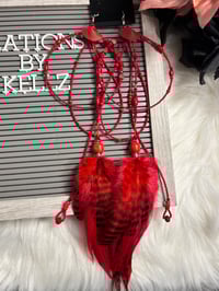 Image 4 of Red Glow Large Hoops