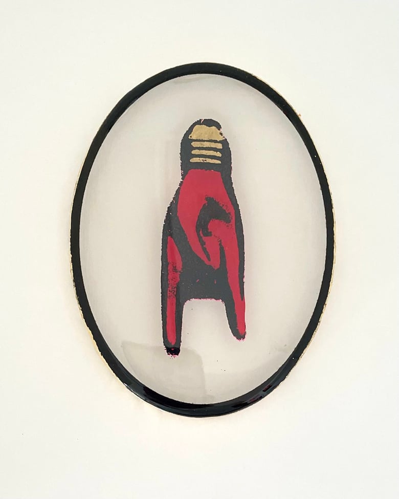 Image of Mano Cornuto White/Black/Red Small