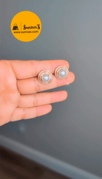 Image 2 of ADS2037-American Diamond Pearl Studs