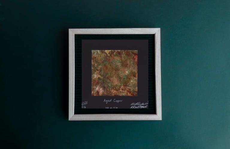 ‘Aged Copper’ Ink Tile Print Limited Edition 
