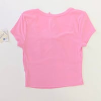 Image 2 of Arizona Jean Company MilkMaid Pink Short Sleeve Crop Top