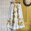 Vintage Yellow Roses Tablecloth Granny Pants