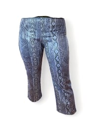 Image 1 of 90's Wet Look Snakeskin Trousers 14/16
