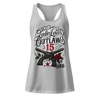 Image 1 of ladies love gun roses tank top grey