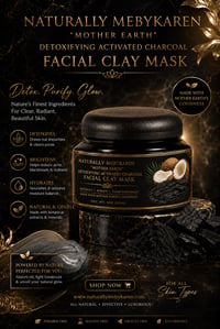 Image 1 of "MOTHER EARTH" DETOXIFYING ACTIVATED CHARCOAL FACIAL CLAY MASK