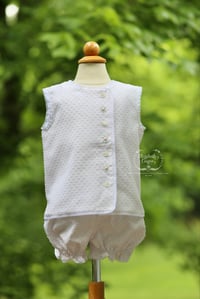 Image 8 of Bailee Box Pleat Day Gown & Diaper Set