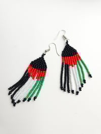 Image 5 of Flag/Watermelon Earings, Twist & Tie Made in Egypt 