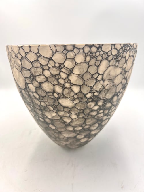 Image of Black and Grey bubble vase
