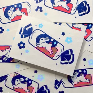 Image of White Bunny Candy PRINT + FREE Sticker
