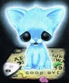 Ghost Cat Ouija Art Print