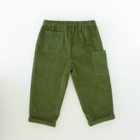 Image 3 of Cord trousers- Dark olive green