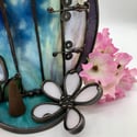 Blue Fairy Stained Glass Candle Holder  