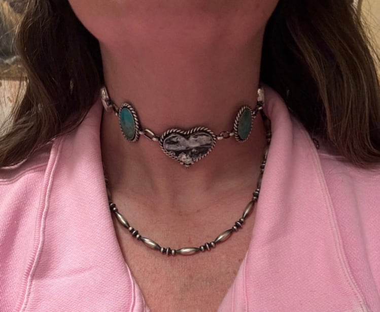 Image of Kingman & White Buffalo Choker/short necklace