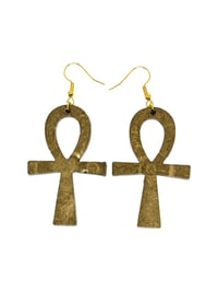 Image 1 of Boucle d’oreille Ankh Bois 