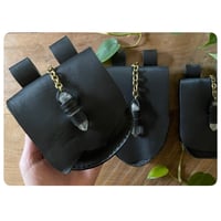 Image 4 of Matte Black Leather Belt Bags 