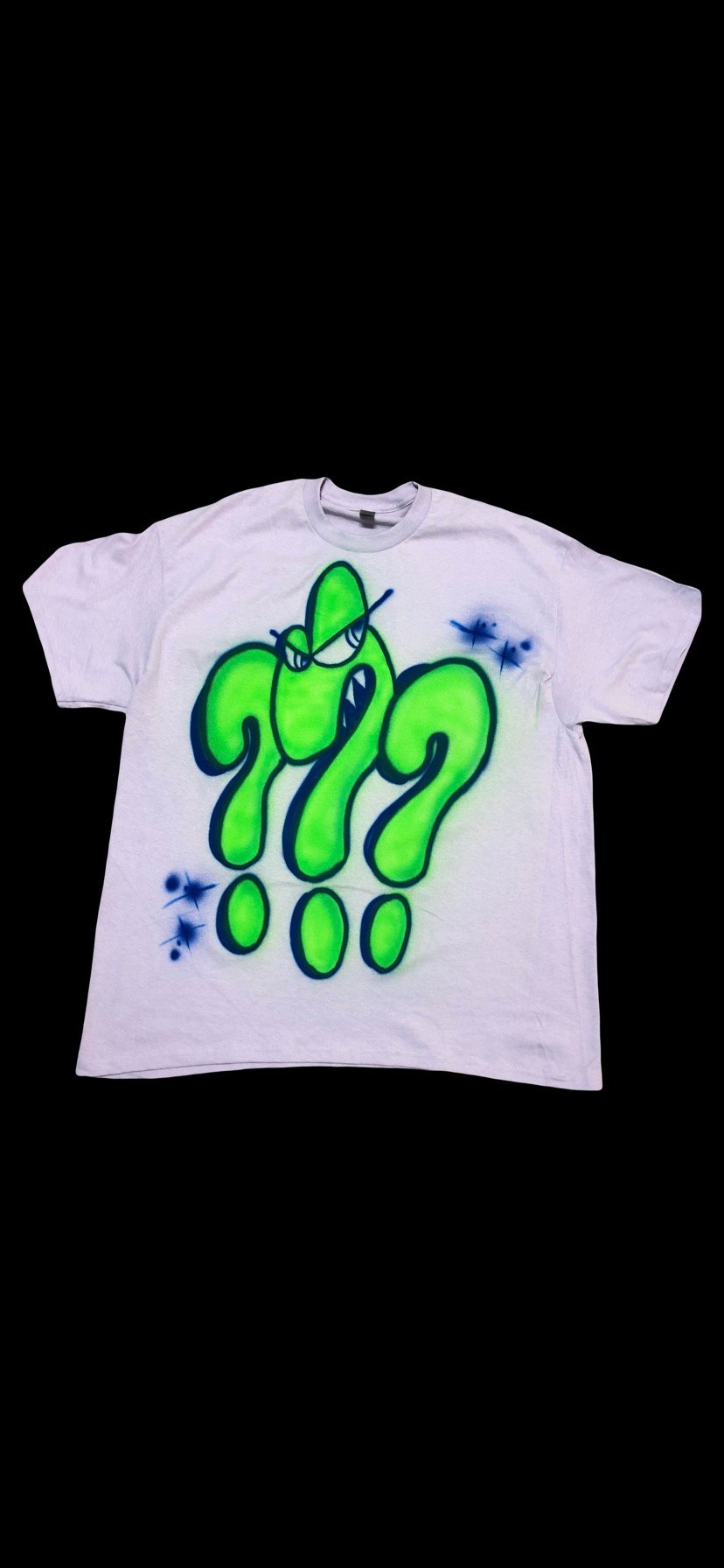 Image of AIRBRUSH TEE SIZE XL GRN/BLU