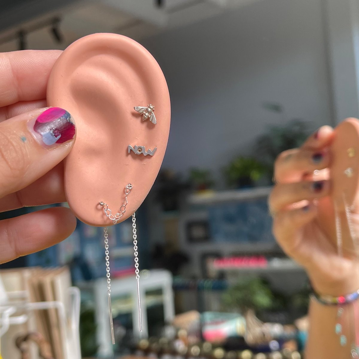 Image of Double thread earring
