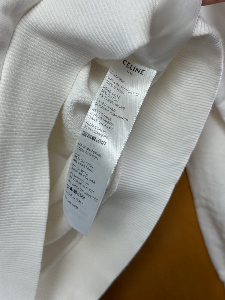 Image of Celine SS21 Damier Studded Logo Hoodie