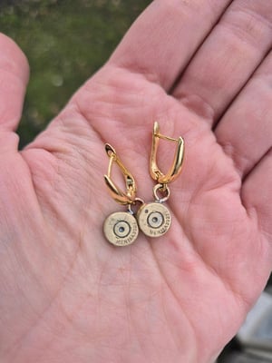 Small bullet casings earrings 