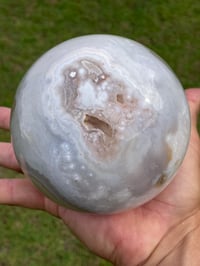 Image 9 of Flower Agate Crystal Sphere #1350