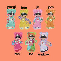 Image 2 of BTS as Care Bears <individual stickers>