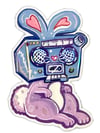  Little Bunny Hip Hoppy Holographic Vinyl Sticker