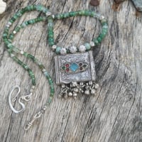 Image 1 of Emerald Amulet Necklace