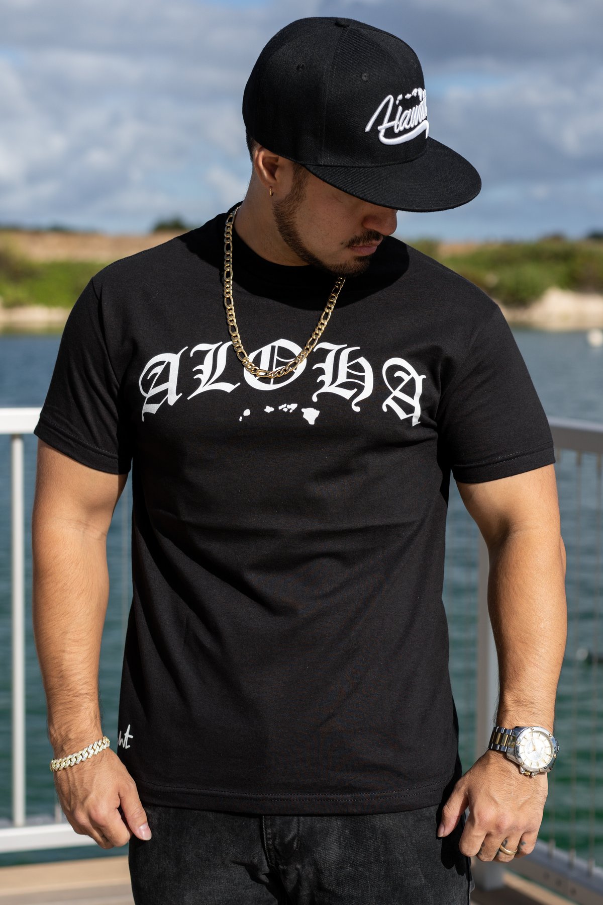 Aloha OE Islands - Black T-shirt