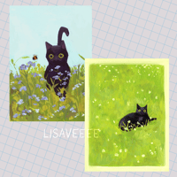 Image 1 of black kitties | small prints