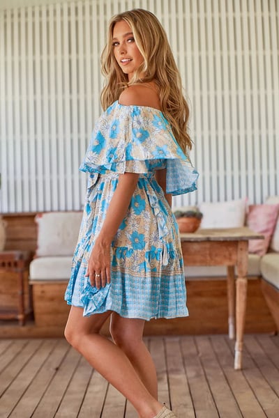 Image of Swan River Daisy Print Mini Georgie Dress.  By JAASE