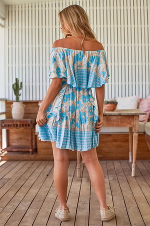 Image of Swan River Daisy Print Mini Georgie Dress. By JAASE