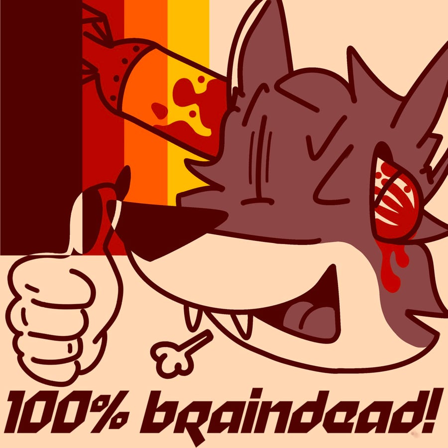 Image of 100% BRAINDEAD sticker