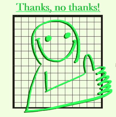 Image of THNX, NO THNX sticker