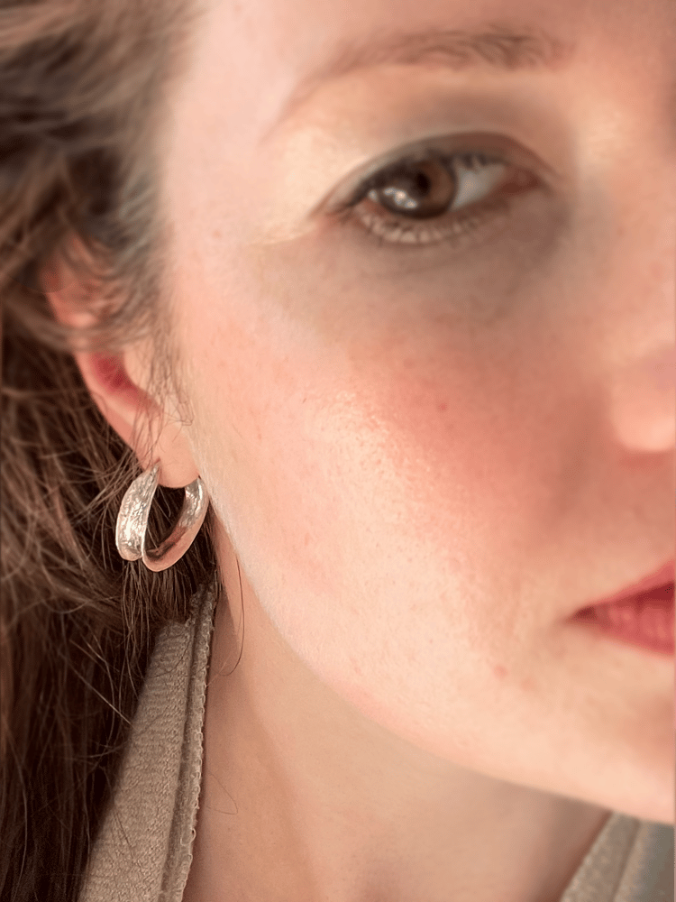 Image of silver hoop earrings