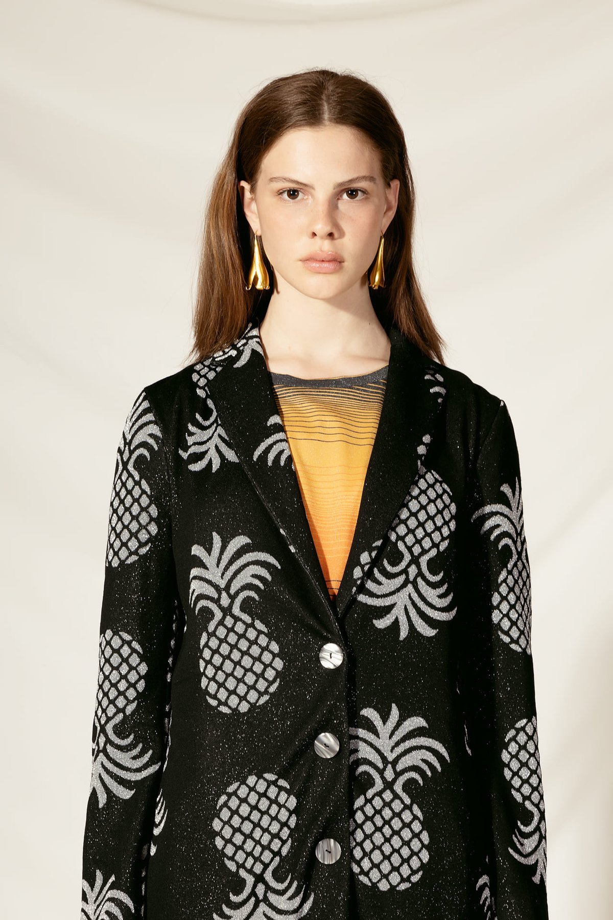 Image of GIACCA CANARIE ANANAS NERO €267 - 50%