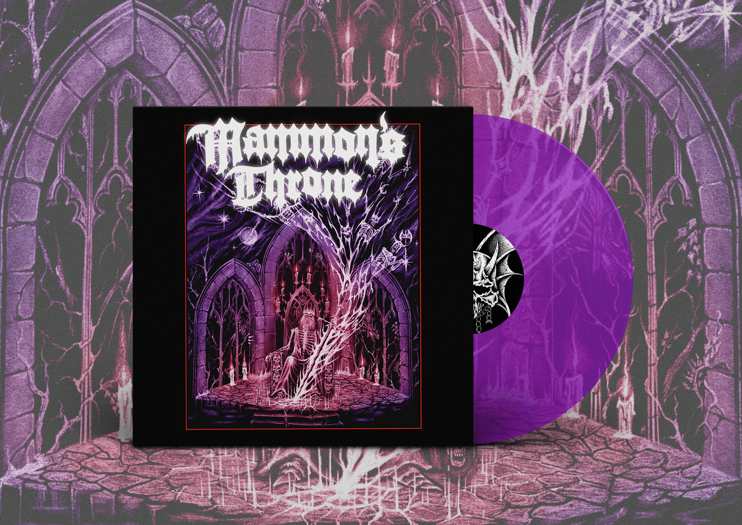 Image of MAMMON'S THRONE - SELF TITLED - LIMITED PURPLE TRANS VINYL LP