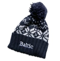 Image 1 of Baltic Fair Isle Pom-pom Beanie Hat