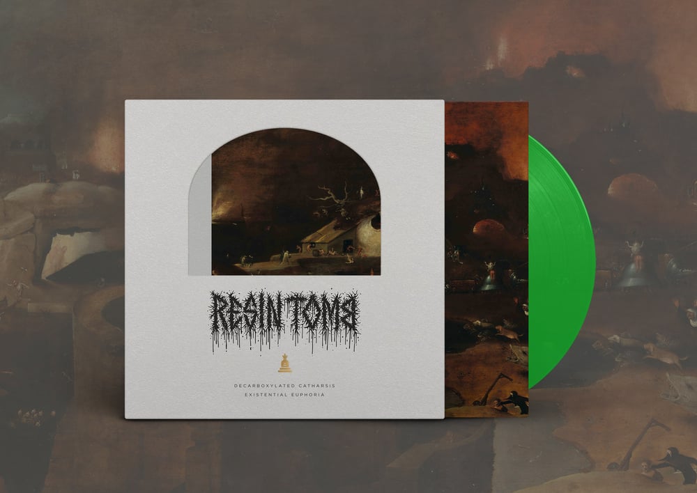 Image of RESIN TOMB - UNCONSECRATED // ASCENDANCY - LIMITED DOUBLE SLIPCASE GREEN VINYL 7"