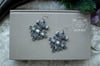 Hiddensee Crystal Earrings (Silver & White Agate) - 3D printed *no metal!