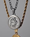Silver Saint Christopher Pendant Chain 